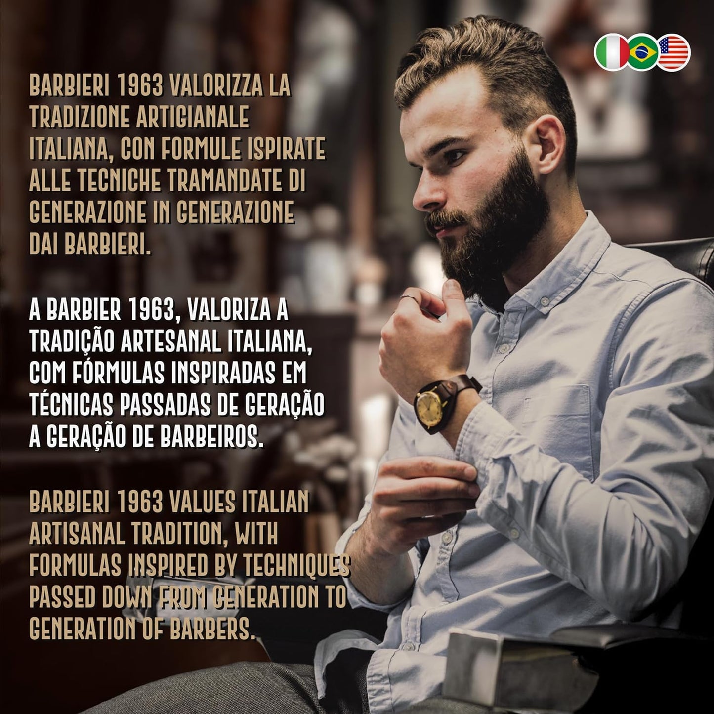 Gel Nero Capelli Uomo - 350g – Black Gel con Carbone Vegetale – Maschera Capelli Grigi e Bianchi – Barbieri Since 1963 - Made in Italy